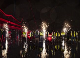 Robe Stands As One at Silverstone for LightItInRed & #WeMakeEvents Global Day of Action