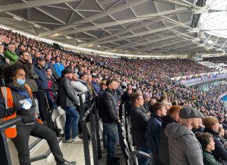 Arena Introduces Safety Rail System for Football Fans