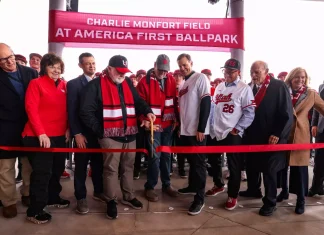 Ribbon Cut on Charlie Monfort Field at America First Ballpark