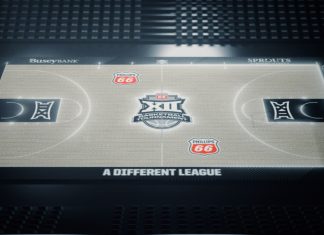 BIG 12 CONFERENCE UNVEILS ASB GLASSFLOOR FOR 2026 PHILLIPS 66 BIG 12 MEN’S AND WOMEN’S BASKETBALL TOURNAMENTS